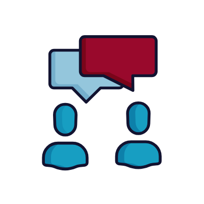 People talking icon.